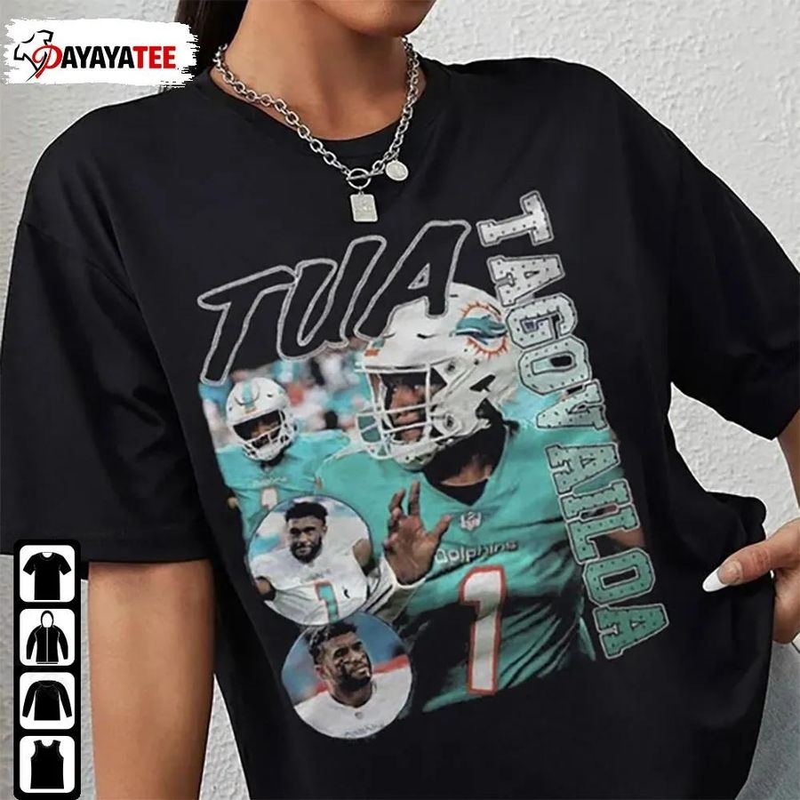 Vintage Tua Tagovailoa Shirt Miami Dolphins Unisex Gift For Fans