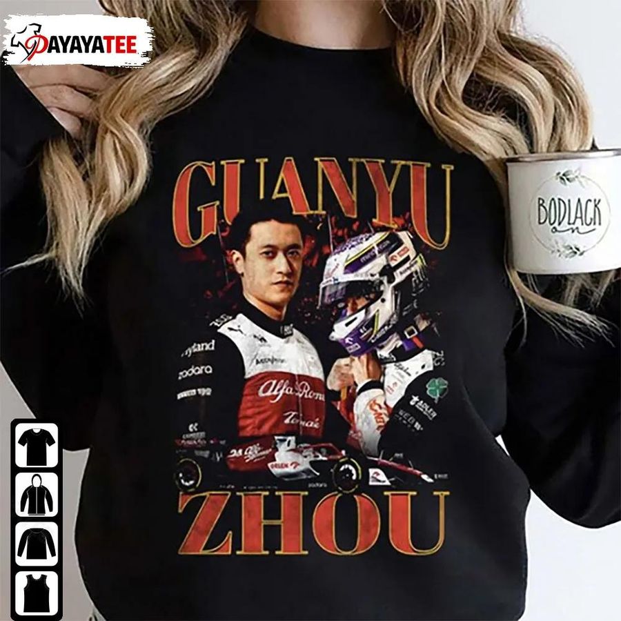 Vintage Zhou Guanyu Shirt Chinese F1 Driver Unisex Hoodie Gift