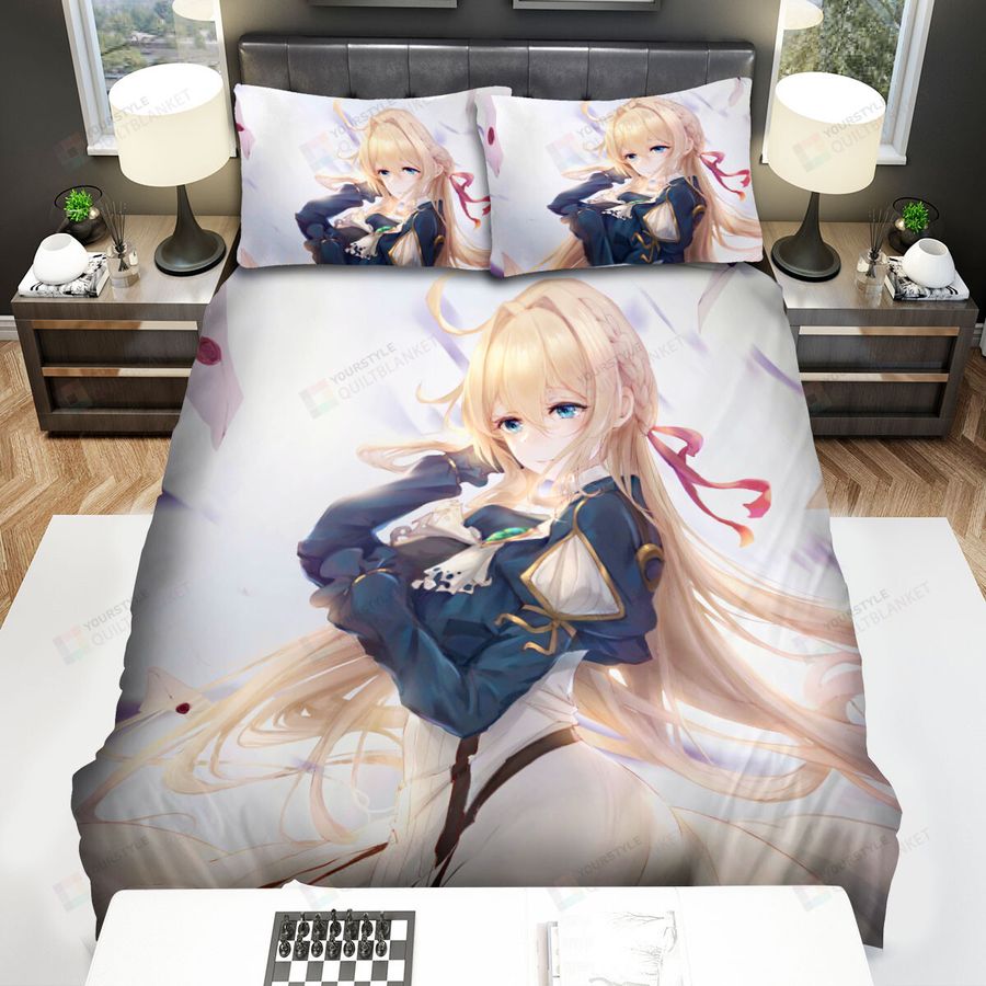 Violet Evergarden With The Letters Bed Sheets Spread Comforter Duvet Cover Bedding Sets