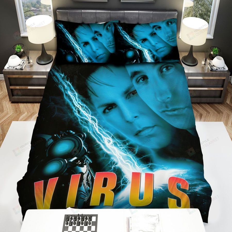 Virus (1999) Poster Bed Sheets Spread Comforter Duvet Cover Bedding Sets