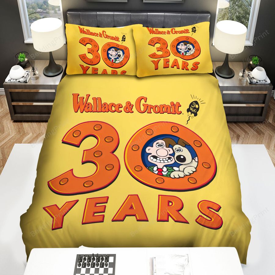 Wallace And Gromit 30 Years Anniversary Bed Sheets Spread Duvet Cover Bedding Sets