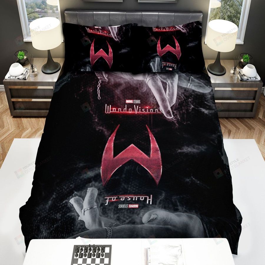 Wandavision Scarlet Witch Logo Bed Sheets Spread Comforter Duvet Cover Bedding Sets