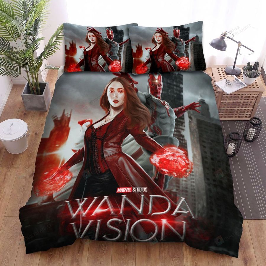 Wandavision Using Powers Bed Sheets Spread Comforter Duvet Cover Bedding Sets