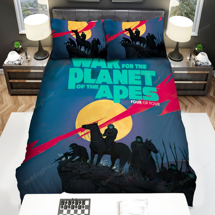 War For The Planet Of The Apes (2017) Digital Artwork Ver 11 Bed Sheets Spread Comforter Duvet Cover Bedding Sets