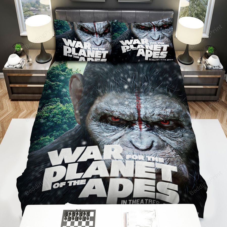 War For The Planet Of The Apes (2017) War Has Begun Movie Poster Bed Sheets Spread Comforter Duvet Cover Bedding Sets