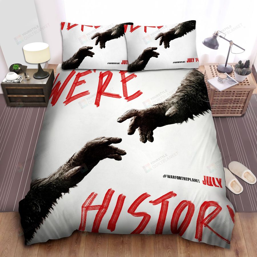 War For The Planet Of The Apes We're History Bed Sheets Spread Comforter Duvet Cover Bedding Sets