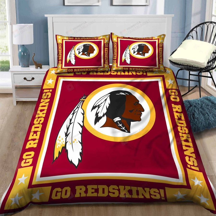 Washington Redskins Bedding Set Sleepy (Duvet Cover &Amp Pillow Cases)