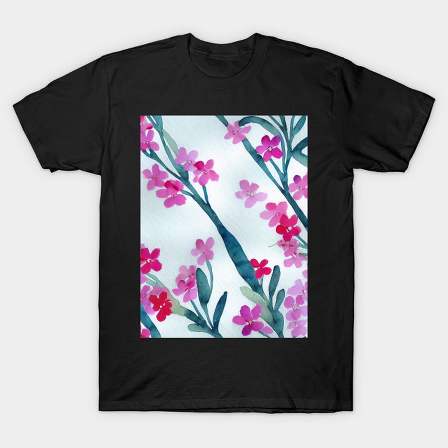 Watercolor Cherry Blossom Flowers T-shirt, Hoodie, SweatShirt, Long Sleeve