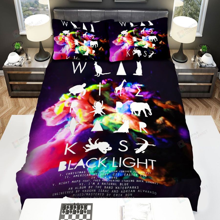 Waterparks Band Album Black Light Bed Sheets Spread Comforter Duvet Cover Bedding Sets
