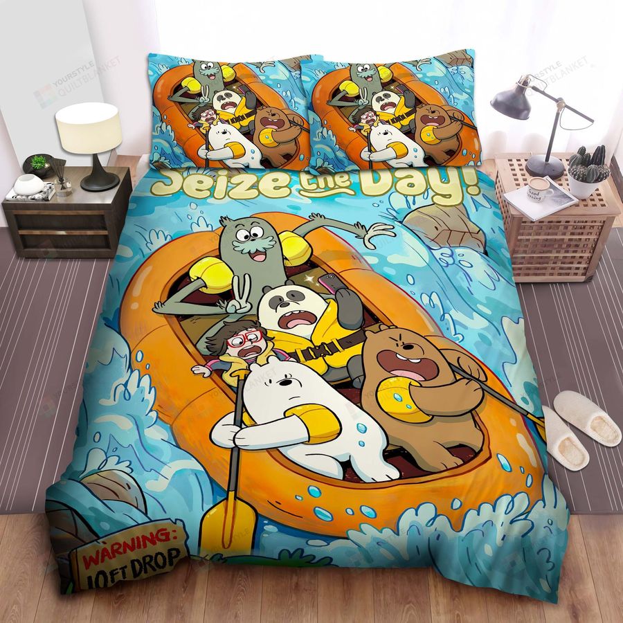 We Bare Bears Seize The Day Bed Sheets Spread Comforter Duvet Cover Bedding Sets