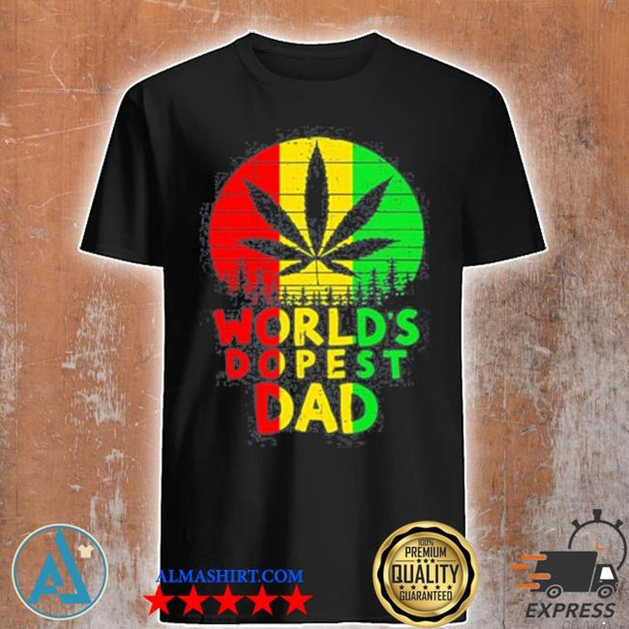Weed worlds dopest dad vintage shirt