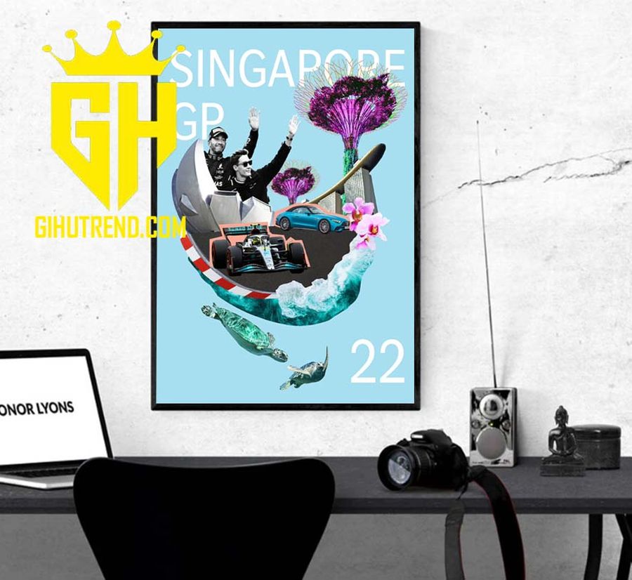 Welcome Mercedes AMG PETRONAS F1 Team Singapre GP 2022 Poster Canvas