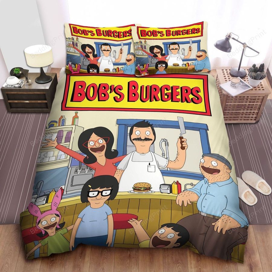 Welcome To Bob's Burgers Restaurant Bed Sheets Duvet Cover Bedding Sets