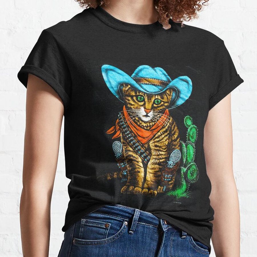 Western Cowboy Cat Classic T-Shirt