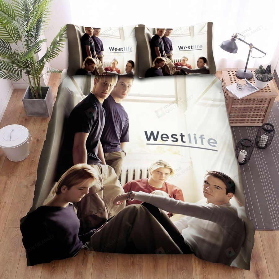 Westlife The Band Posting Together In The House Bed Sheets Spread Comforter Duvet Cover Bedding Sets