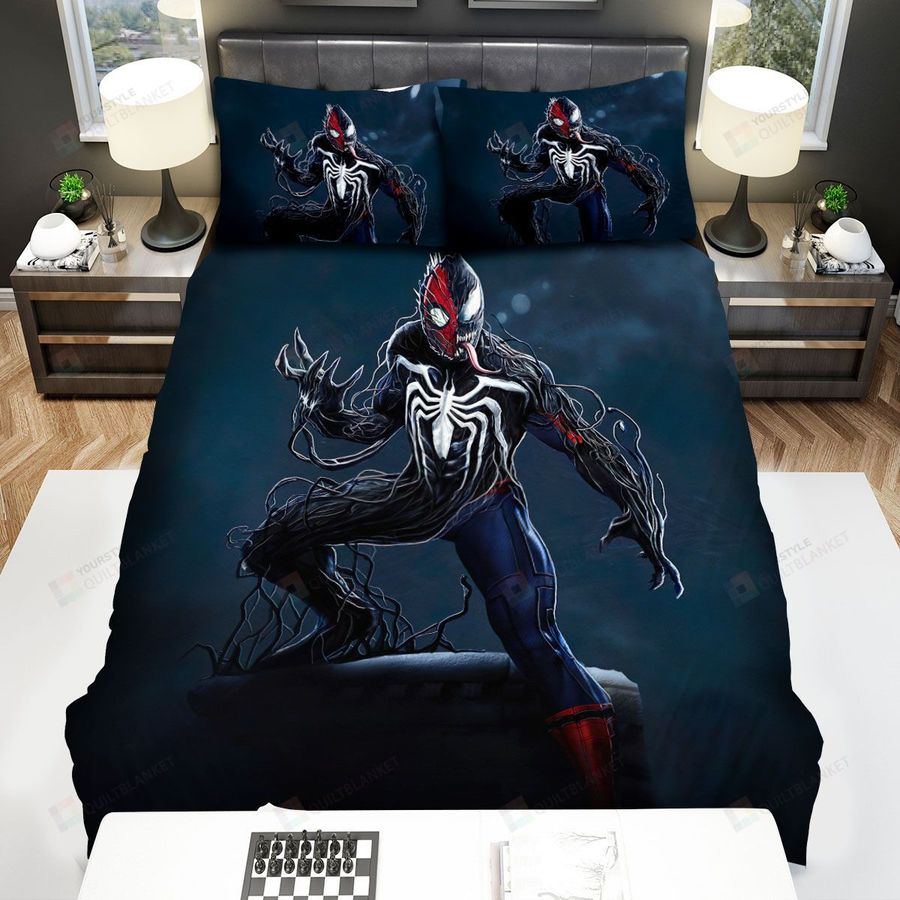 What If... Spiderman Venom Bed Sheets Spread Duvet Cover Bedding Sets