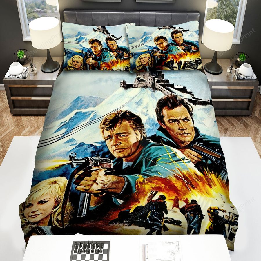 Where Eagles Dare Movie Art 2 Bed Sheets Spread Comforter Duvet Cover Bedding Sets