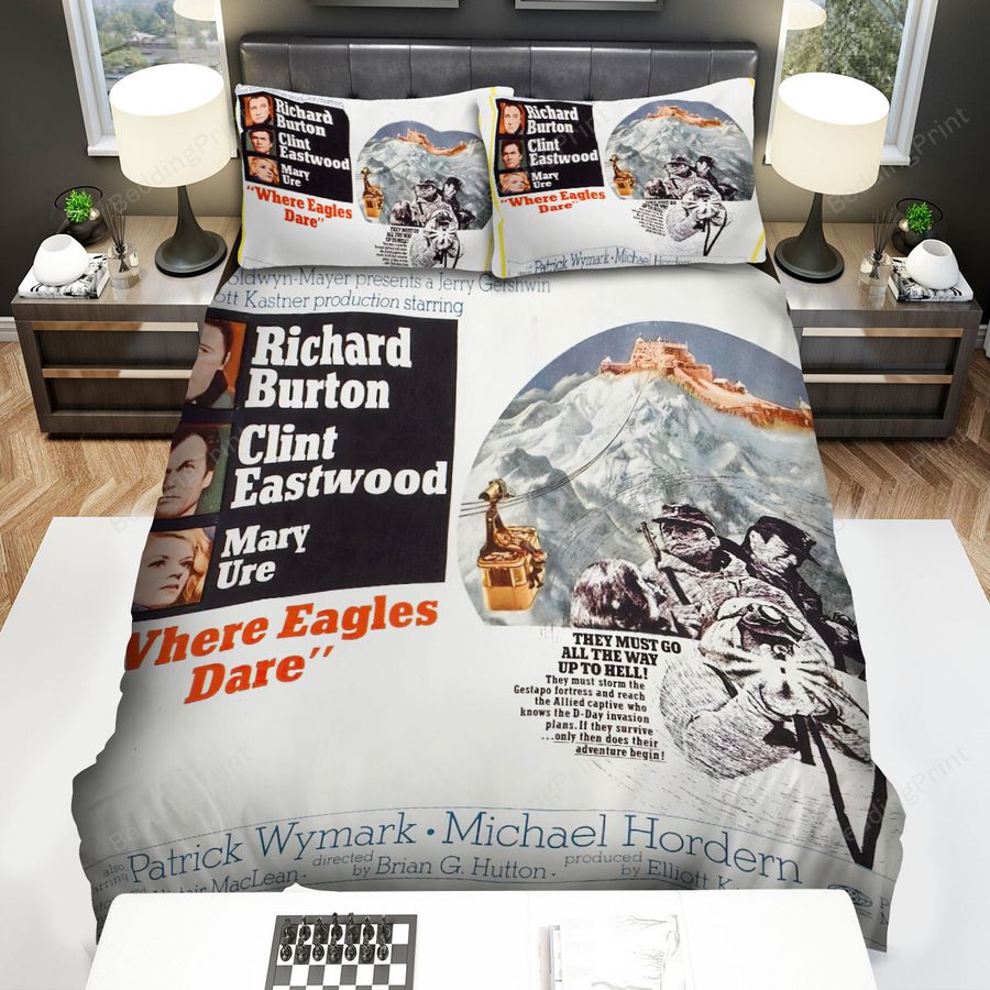 Where Eagles Dare They Must Go All The Way Up To Hell Bed Sheets Spread Comforter Duvet Cover Bedding Sets