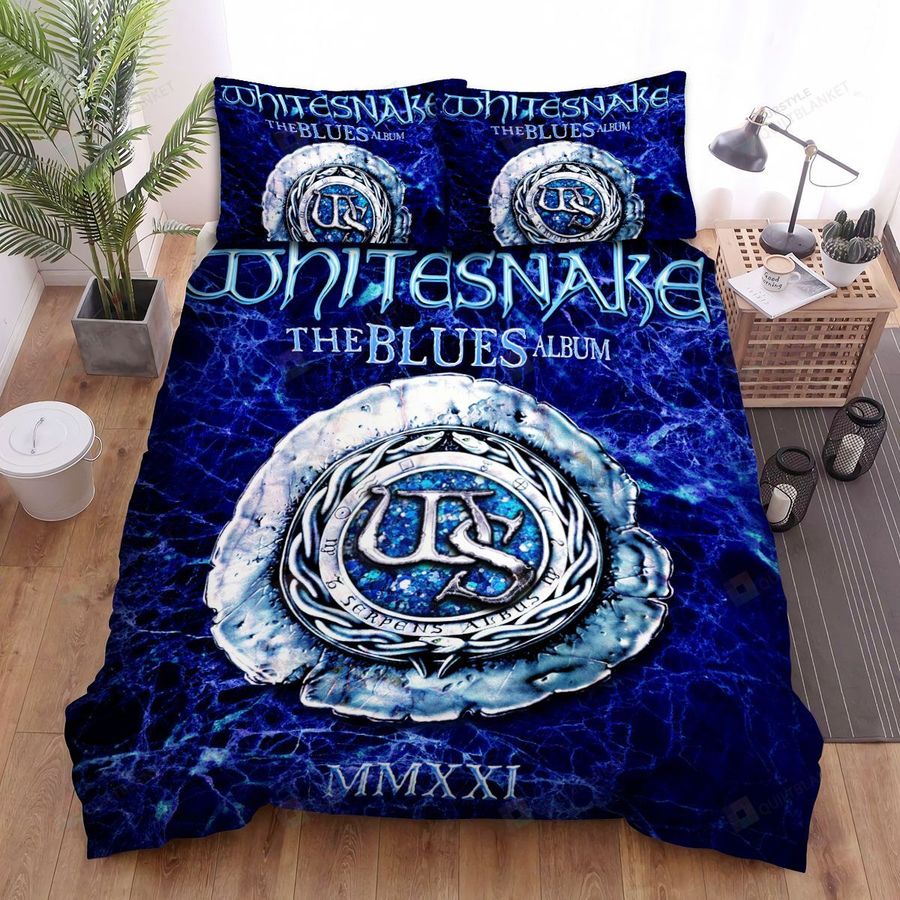 Whitesnake Blue Bed Sheets Spread Comforter Duvet Cover Bedding Sets