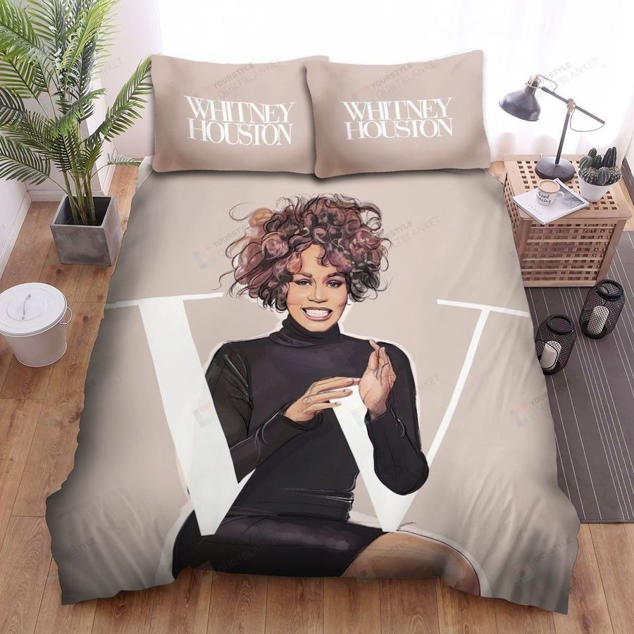 Whitney Houston Art Bed Sheets Spread Comforter Duvet Cover Bedding Sets