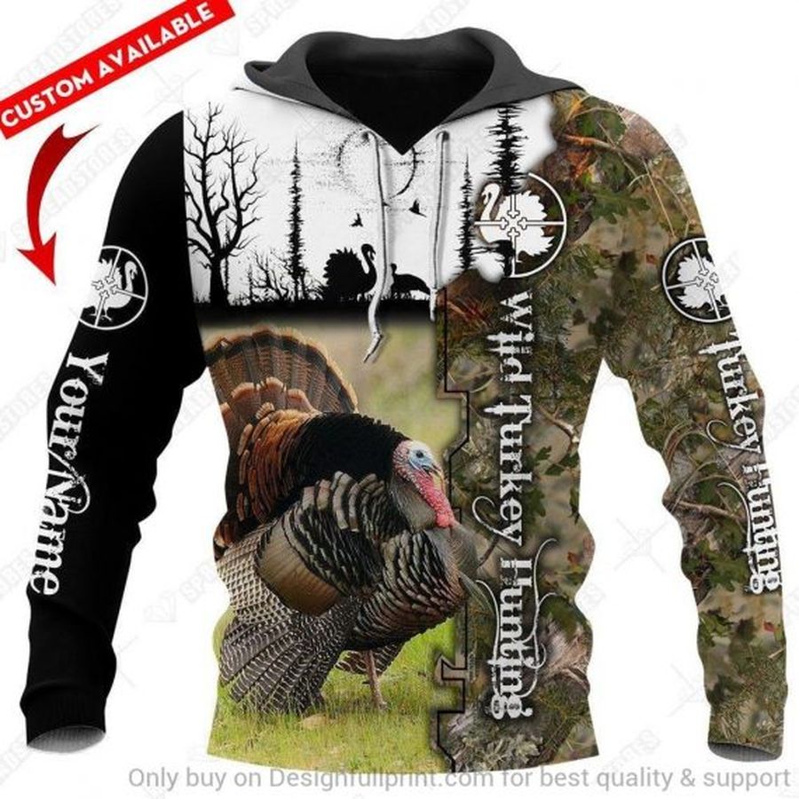 Wild Turkey Hunting Personalized Pullover Zipup Sweatshirt Hoodie Fleece Hoodie And Long Sleeve Shirt Hg