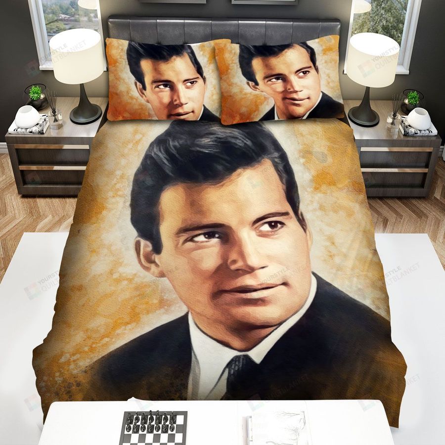 William Shatner Art Portrait Bed Sheets Spread Comforter Duvet Cover Bedding Sets