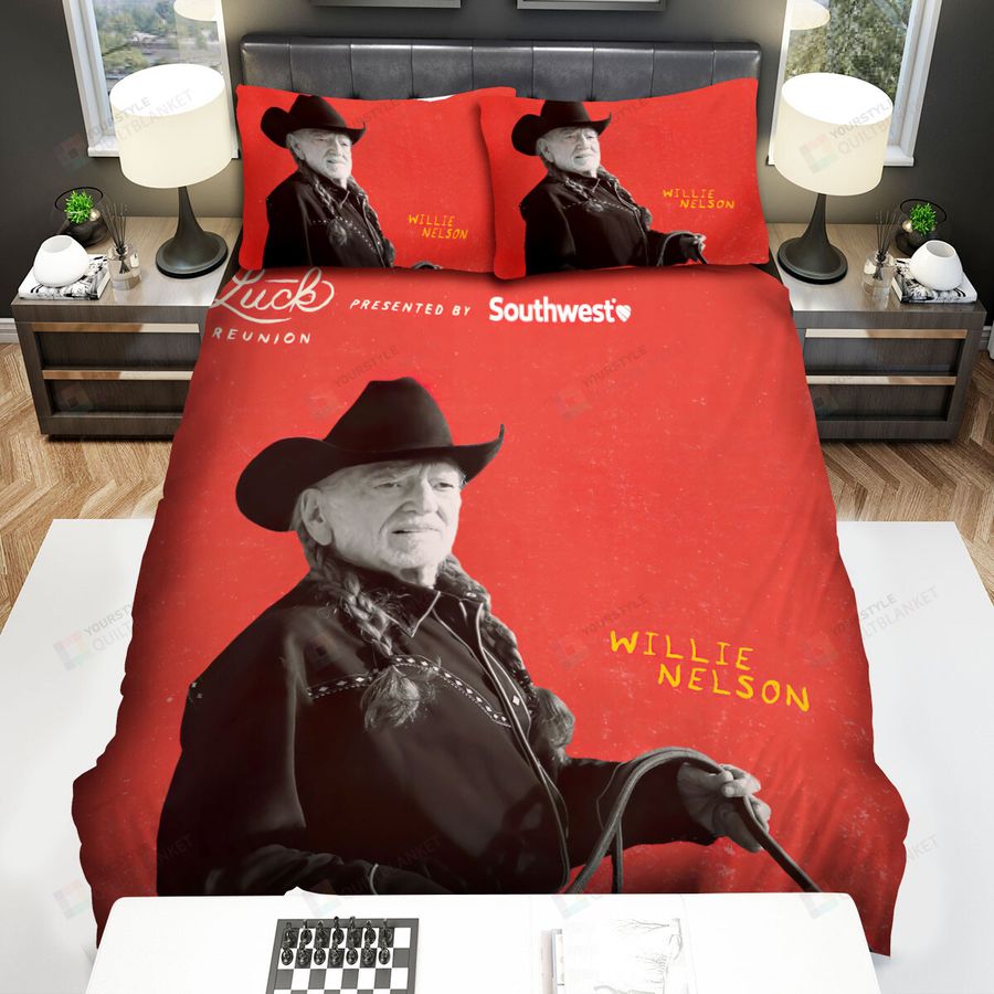 Willie Nelson And A Horse Bed Sheets Spread Comforter Duvet Cover Bedding Sets