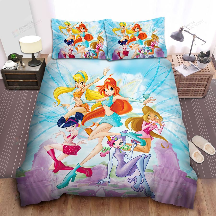 Winx Club, Flying High Girls Bed Sheets Spread Comforter Duvet Cover Bedding Sets