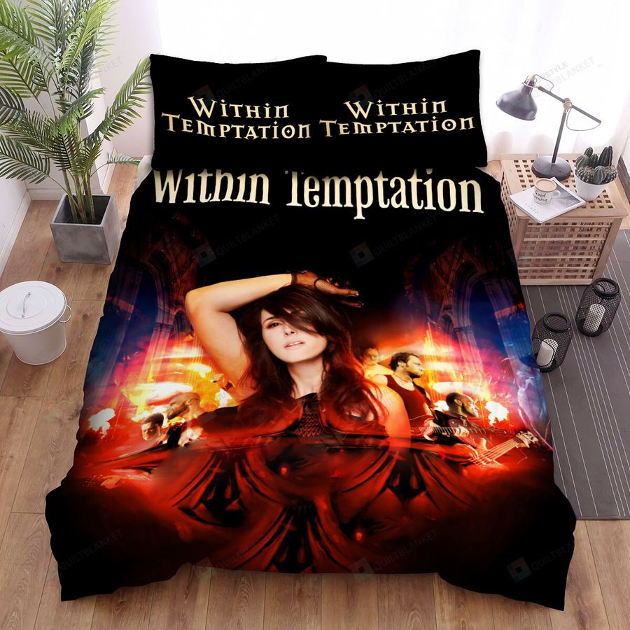 Within Temptation Music Band Fanart Bed Sheets Spread Comforter Duvet Cover Bedding Sets