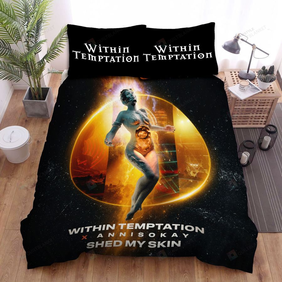 Within Temptation Music Band Shed My Skin Bed Sheets Spread Comforter Duvet Cover Bedding Sets
