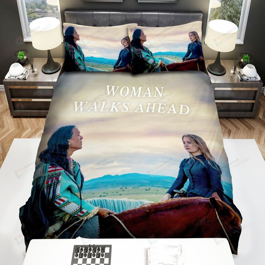 Woman Walks Ahead (2017) Movie Poster Ver 2 Bed Sheets Spread Comforter Duvet Cover Bedding Sets