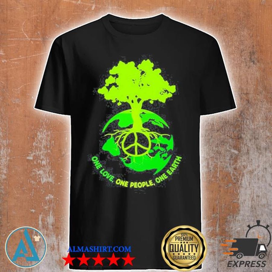 World map one love one people one earth shirt
