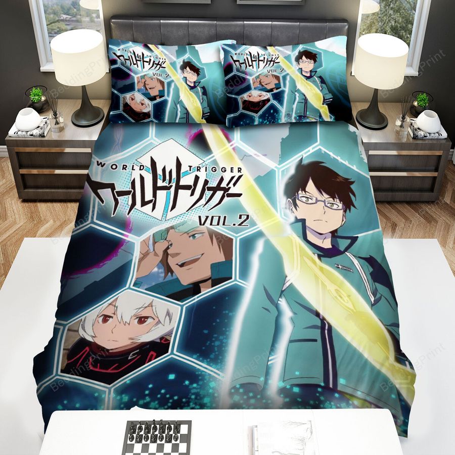 World Trigger Anime Series Volume 2 Artwork Bed Sheets Spread Duvet Cover Bedding Sets