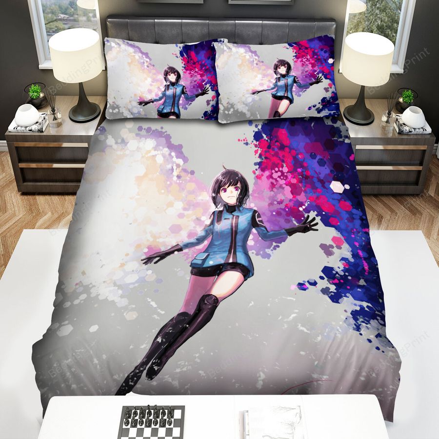 World Trigger Chika Amatori With Wings Artwork Bed Sheets Spread Duvet Cover Bedding Sets