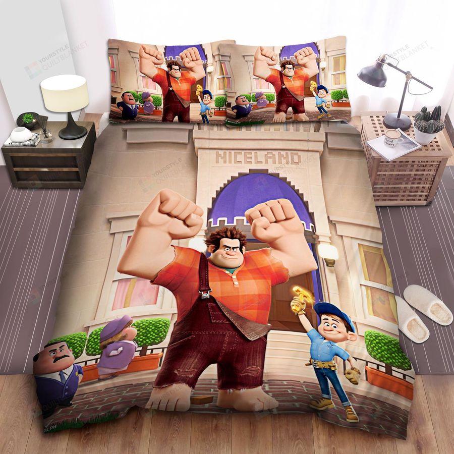 Wreck It Ralph &Amp Fix It Felix At The Niceland Bed Sheet Spread Duvet Cover Bedding Sets