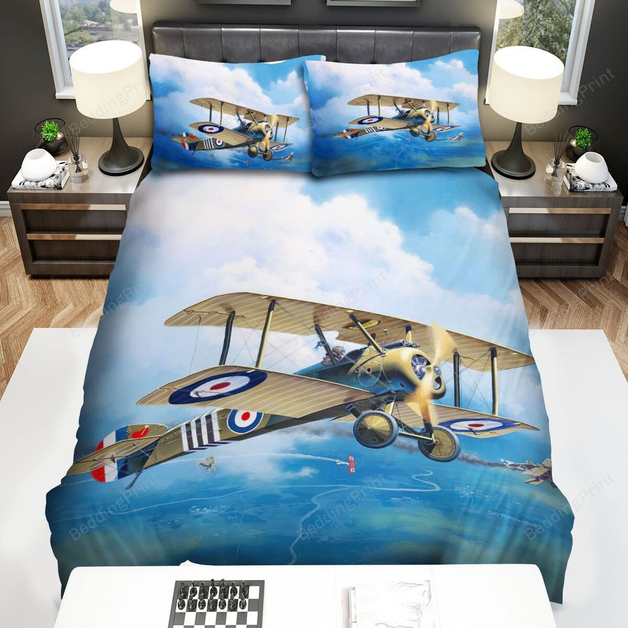 Ww1 Military Weapon Of Rfc   Sopwith Camel Box Art Bed Sheets Spread Duvet Cover Bedding Sets