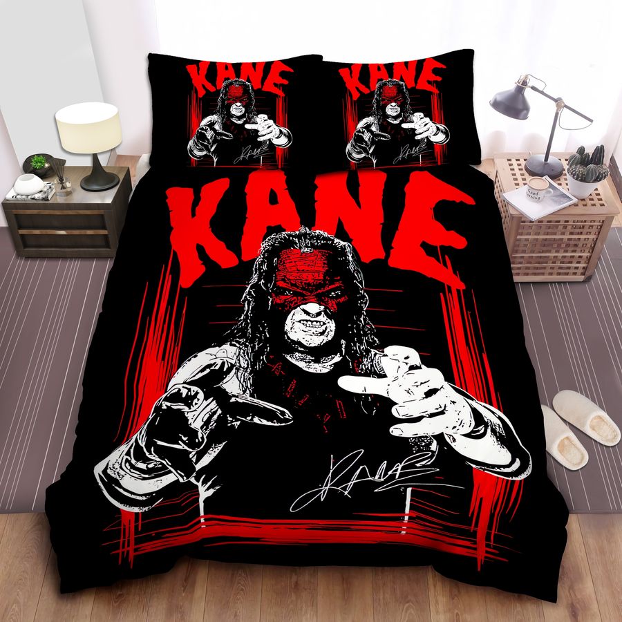 Wwe Kane Horror Style Art Bed Sheet Spread Comforter Duvet Cover Bedding Sets