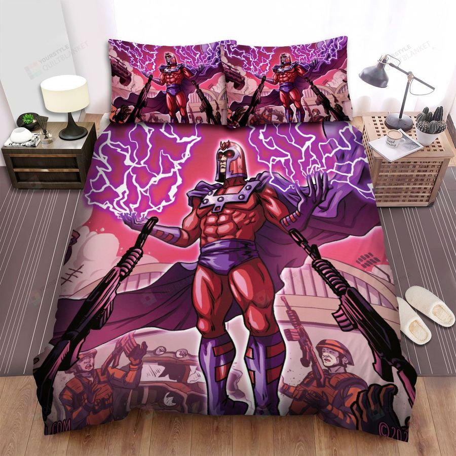 X Men Magneto Magnetism Manipulation Comic Art Bed Sheets Spread Duvet Cover Bedding Sets