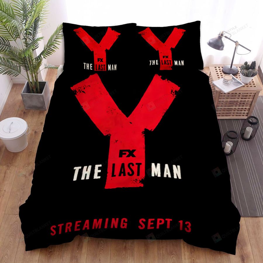 Y The Last Man (2021– ) Movie Red Logo Bed Sheets Spread Comforter Duvet Cover Bedding Sets