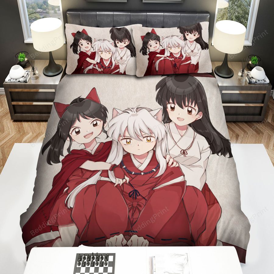 Yashahime Princess Half Demon Higurashi Family Photo Bed Sheets Spread Duvet Cover Bedding Sets