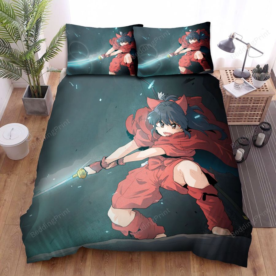 Yashahime Princess Half Demon Moroha &Amp Her Sword Illustration Bed Sheets Spread Duvet Cover Bedding Sets