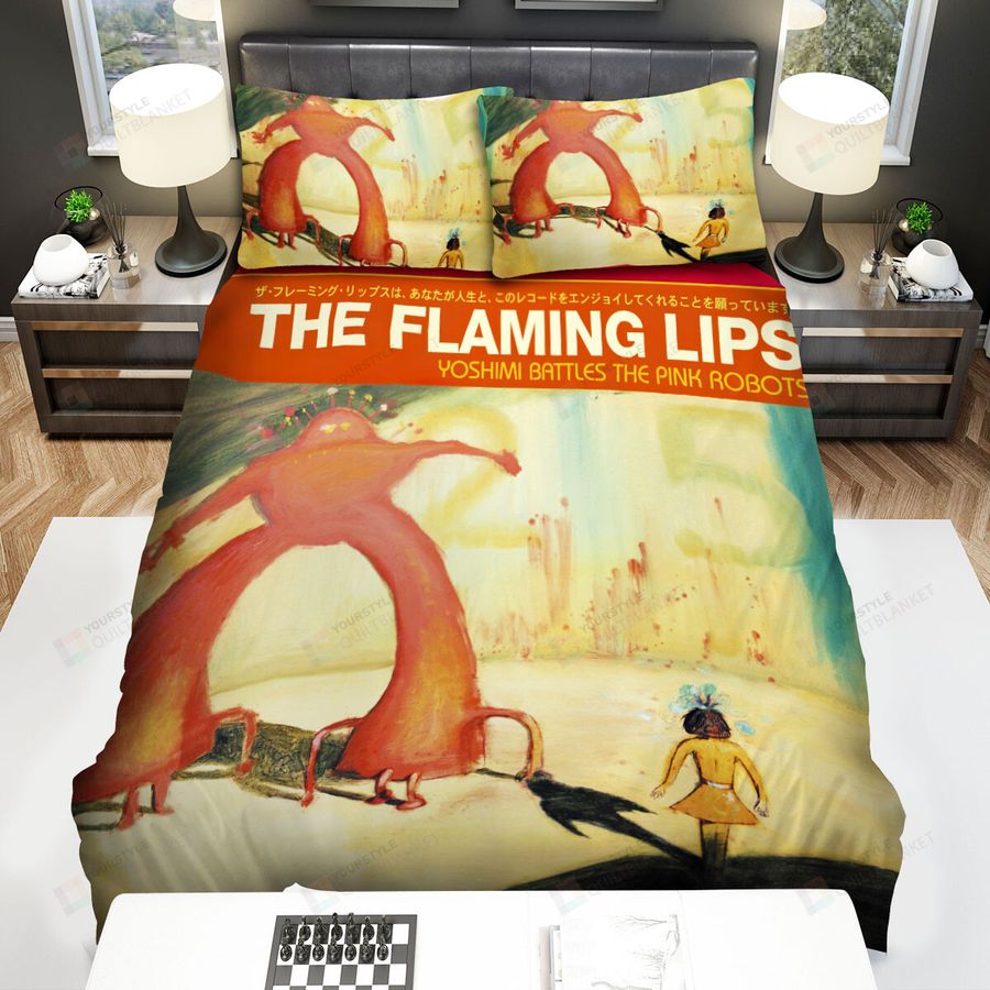 Yoshimi Battles The Pink Robots The Flaming Lips Bed Sheets Spread Comforter Duvet Cover Bedding Sets