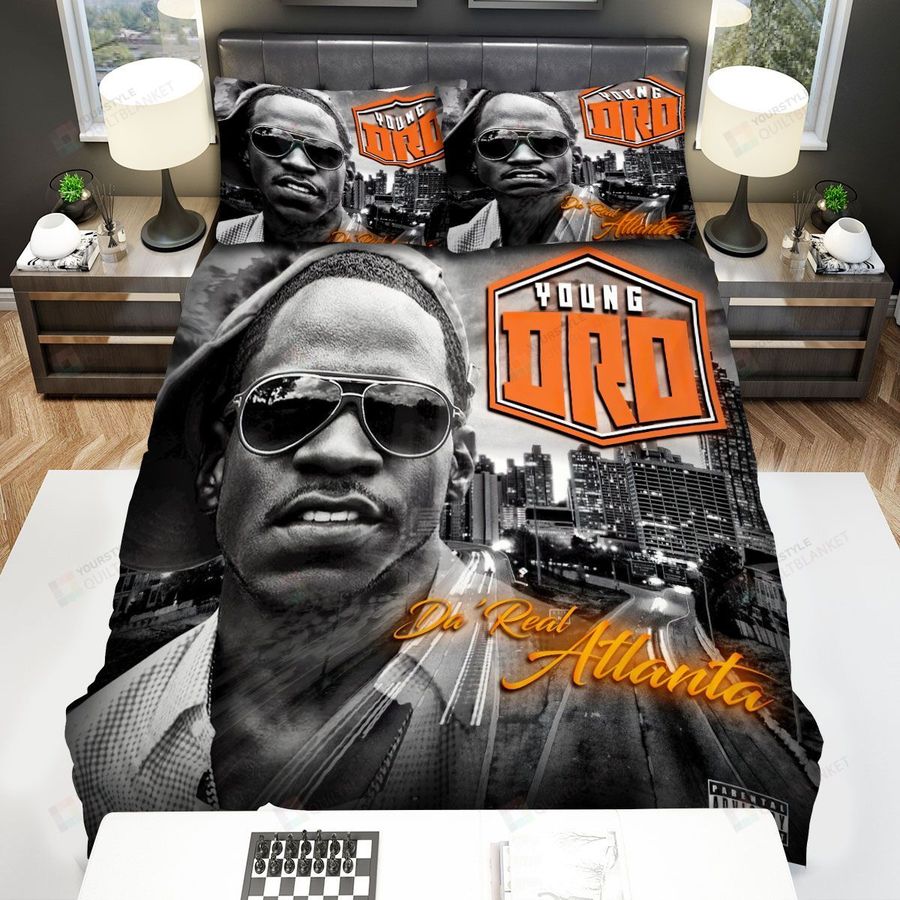 Young Dro Music Da' Real Atlata  Bed Sheets Spread Comforter Duvet Cover Bedding Sets