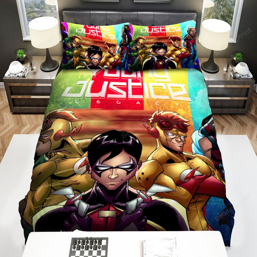 Young Justice Legacy Artwork Bed Sheets Spread Comforter Duvet Cover Bedding Sets