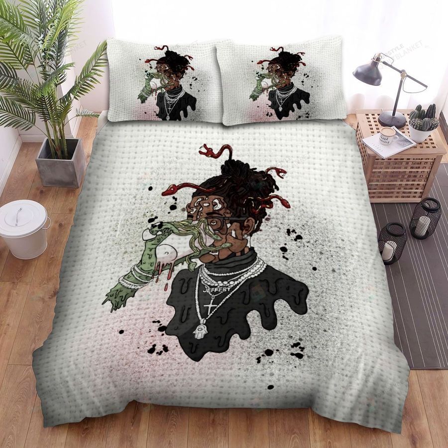 Young Thug And Snake Hand And Snake Hair Art Bed Sheets Spread Comforter Duvet Cover Bedding Sets