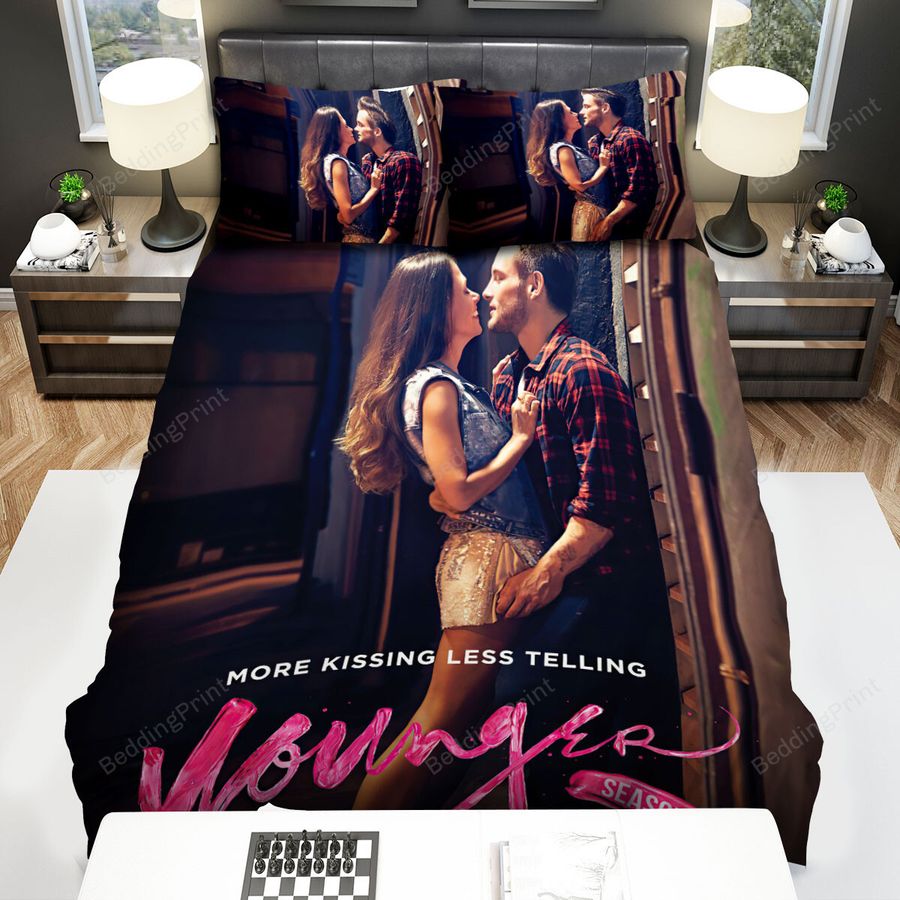 Younger (2015–2021) Season Two More Kissing Less Telling Movie Poster Bed Sheets Spread Comforter Duvet Cover Bedding Sets