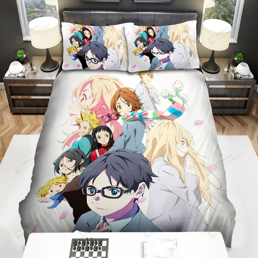 Your Lie In April Characters Bed Sheets Spread Comforter Duvet Cover Bedding Sets