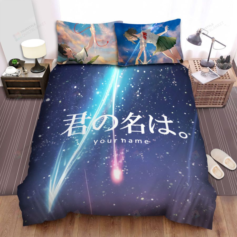 Your Name Kimi No Na Wa Up In The Sky Bed Sheets Spread Comforter Duvet Cover Bedding Sets