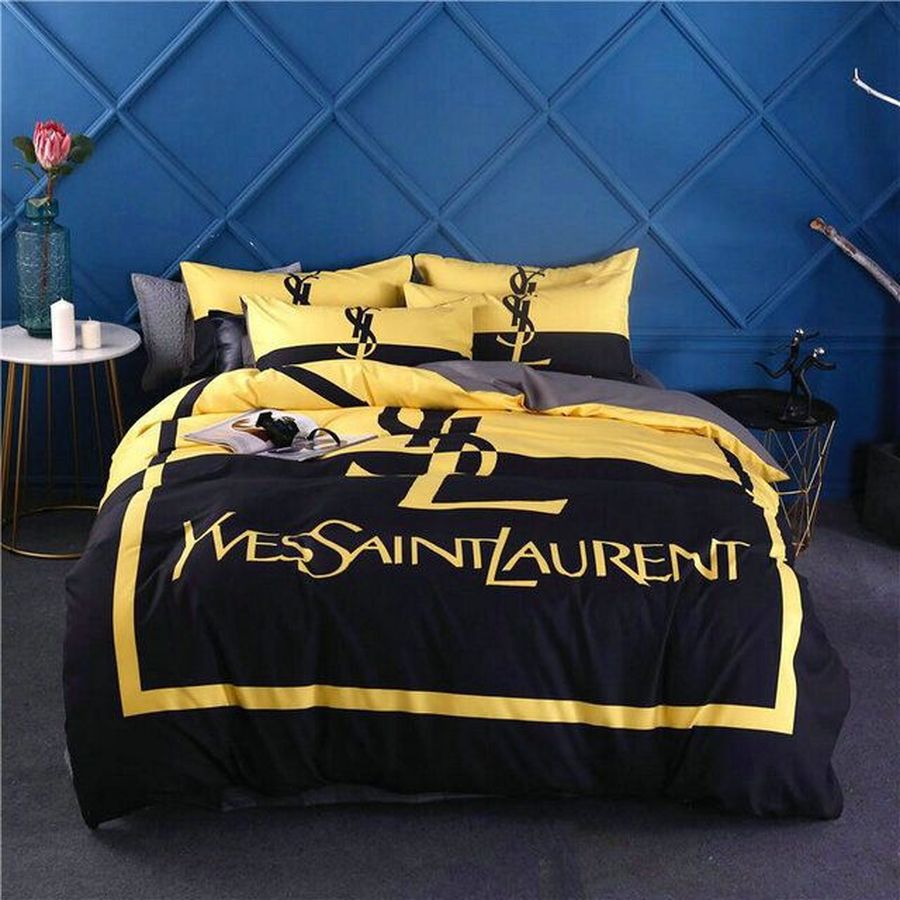 YSL Yves Saint Laurent Luxury Brand Type 12 Bedding Sets Duvet Cover Bedroom Sets