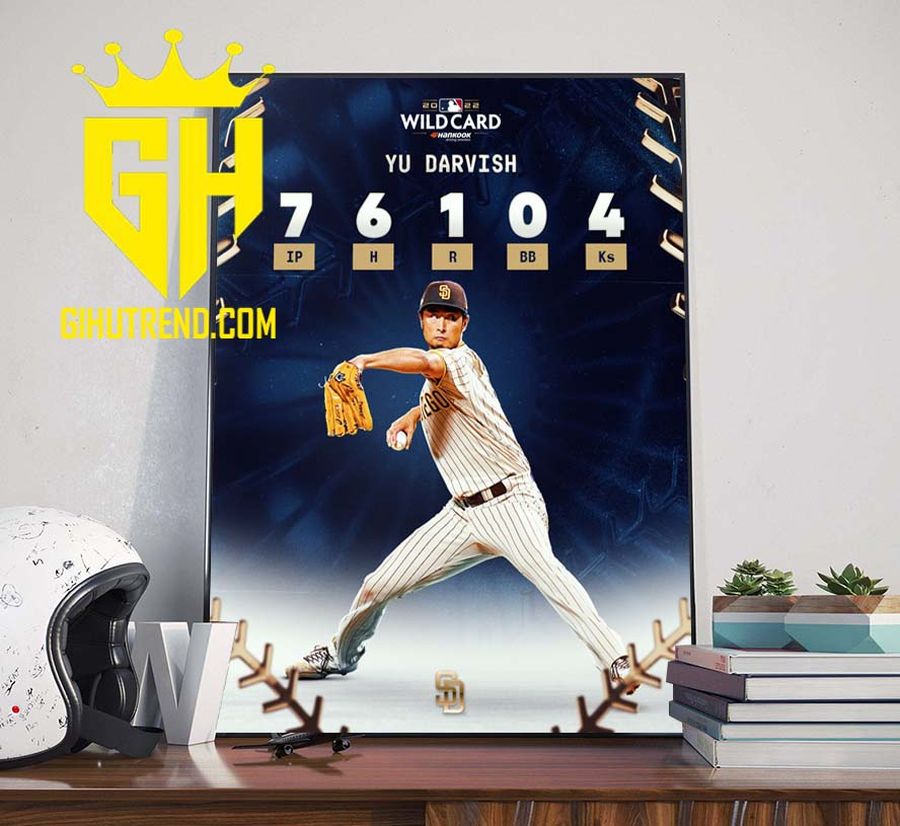 Yu Darvish Set The Tone Postseason MLB 2022 Poster Canvas